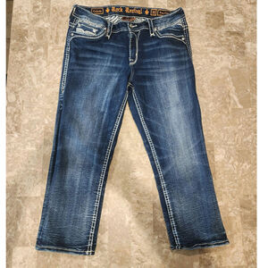 Womens Rock Revival Celinda Easy Crop Jeans 30x23
